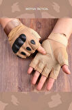 511 Model Taktik Combat Motosiklet Operasyon Outdoor Sport Korumalı Yarım Parmaksız Eldiven