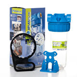 Lotto Filters Atlas Daire Girişi 10'' Housing ve Yıkanabilir Filtre (50 Micron)