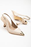 Suins Lotus Model Kadın Yüksek Topuklu Burnu Metal Özel Tasarım Stiletto Ayakkabı
