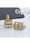 8AYAR 3.39Gram Altın Baget Küpe