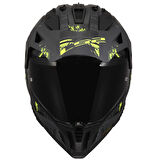 LS2 PIONEER 2 CRAZY MAT SİYAH-GRİ-NEON SARI KASK