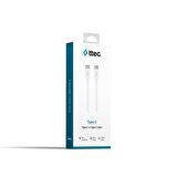 ttec Type-C to Type-C 120cm 60W PD/QC Hızlı Şarj/Data Kablosu Beyaz 2DK36B