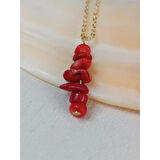 Mercan Kırık Taş Kolye-Anka Gemstone