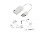 USB Kablolu Ses Kartı 7.1 Sound Çevirici Dönüştürücü, 3.5mm jak girişli,