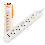 Akım Korumalı Priz, 5'li Çoklu Priz, 3 Usb, 1.5 Mt Kablo, Anahtarlı Grup Priz, Usb Li Priz, Isıya Dayanıklı, 3000 Watt Gücünde
