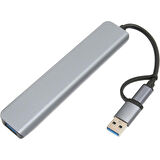 Type-C 7in1 Usb 3.0 Hub, USB/Type-c To USB A, USB C Macbook uyumlu Çevirici,