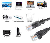 25 metre, Ethernet Kablosu, Ağ Kablosu, LAN, Cat6, Modem İnternet Kablosu, Gri,
