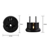 Türk Erkek Fişli, Universal, Ingiliz Amerika Fişi Prizi, Çevirici, Priz Dönüştürücü, Seyahat Adaptörü, 16a 250v NK-605K