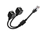 Erkek RJ45 TO 2x Dişi Ethernet Çoklayıcı Splitter Dağıtıcı