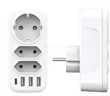 7'si 1 arada çoklu priz, USB priz, Type-C + 3 Usb'li Çoklu Priz,