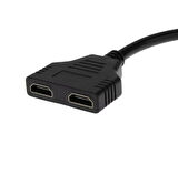 HDMI Splitter Adaptör Kablosu, Erkek-Hdmi Dişi X 2 Adaptör 30 Cm Kablo Çoklayıcı Splitter, Aynı Anda İki Aynı TV'yi Destekler 1080P
