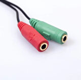 3.5 Mm Stereo Kulaklık 3 Çizgili + Hoparlör Çoklayıcı Kablo