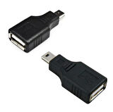 Usb Dişi 5 Pin Mini Usb Erkek Çevirici,  Otg Araç Aux Çevirici OTG Adaptör