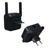 300 Mbps, 2.4 Ghz, 2 Anten Wifi Router Repeater Access Point, Priz Tipi, powermaster,