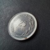 1969 tc Akmonital 25 kuruş ÇÇT+/CA eski madeni para