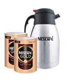 Nescafe Gold 900 Gr Granül Kahve X 2 Adet + Termos Hediye