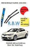 RBW  Renault Fluence   (2010-2022) Aracınız İçin Özel Muz Tip Silecek Takımı