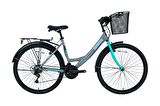 Bisan Mabella 24 Jant 21 Vites Bay Bayan Şehir Bisikleti Gri - Yeşil 35cm 2022 Model