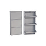 3 lü Gri Metal Ayakkabılık