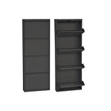 4 lü Siyah Metal Ayakkabılık