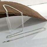 Gurmet 5 mm 65 cm Klasik Gümüş Erkek Zincir Kolye