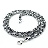 4 mm 32 gr 55 cm El İşçiliği Özel Kral Zinciri Gümüş Kolye