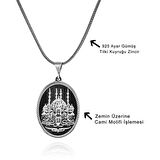 Ayasofya Camii İşlemeli 60 cm 925 Gümüş Kolye