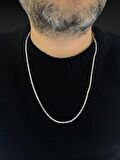 Kral Zincir 21 gr 65 cm 2.20 mm Köşeli 925 Gümüş Erkek Kolye