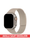Apple Watch 11 10 42mm 6 7 8 9 10 11 Se Uyumlu 38 40 41mm Uyumlu Deri Görünümlü Silikon Mıknatıslı Manyetik Loop Kordon
