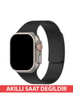 Apple Watch 11 10 42mm 6 7 8 9 10 11 Se Uyumlu 38 40 41mm Uyumlu Deri Görünümlü Silikon Mıknatıslı Manyetik Loop Kordon