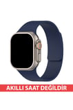 Watch 11 10 9 8 7 6 SE - 44 45 46 49mm Uyumlu Deri Görünümlü Silikon Mıknatıslı Manyetik Loop Kordon