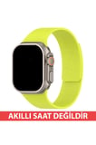 Watch 11 10 9 8 7 6 SE - 44 45 46 49mm Uyumlu Deri Görünümlü Silikon Mıknatıslı Manyetik Loop Kordon