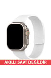 Watch 11 10 9 8 7 6 SE - 44 45 46 49mm Uyumlu Deri Görünümlü Silikon Mıknatıslı Manyetik Loop Kordon