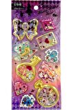 Shining magic model-10 glitter kabartma şeffaf telefon tablet çocuk sticker etiket çıkartma