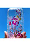 Shining magic model-8 glitter kabartma şeffaf telefon tablet çocuk sticker etiket çıkartma