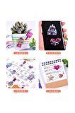 Shining magic model-8 glitter kabartma şeffaf telefon tablet çocuk sticker etiket çıkartma