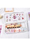 Shining magic model-6 glitter kabartma şeffaf telefon tablet çocuk sticker etiket çıkartma