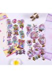 Shining magic model-3 glitter kabartma şeffaf telefon tablet çocuk sticker etiket çıkartma