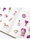 Shining magic model-2 glitter kabartma şeffaf telefon tablet çocuk sticker etiket çıkartma