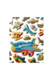 20 X13cm Orta Boy uçak helikopter balon mekik Puffy genç çocuk kız erkek etiket çıkartma sticker