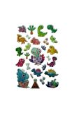 20 X13cm Orta Boy dinozor-2 Kabartmalı Puffy çocuk kız erkek etiket çıkartma sticker