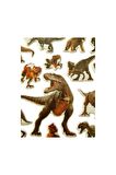 20 X13cm Orta Boy dinozor Kabartmalı Puffy çocuk kız erkek etiket çıkartma sticker
