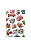 20 X13cm Orta Boy pop-art2 magazin trend telefon tablet Puffy genç kız erkek etiket çıkartma sticker