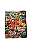 25x20 cm Büyük Boy Kabartmalı model-10 çocuk genç çıkartma telefon tablet etiket sticker