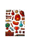 25x20 cm Büyük Boy Kabartmalı model-10 çocuk genç çıkartma telefon tablet etiket sticker