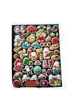 25x20 cm Büyük Boy Kabartmalı model-3  çocuk genç çıkartma telefon tablet etiket sticker