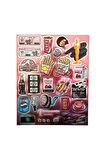 20x25cm Büyük Boy graffiti vintage trend model-2 çocuk genç çıkartma telefon tablet etiket sticker