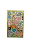 20x13cm Orta Boy graffiti vintage trend model-3 çocuk genç çıkartma telefon tablet etiket sticker