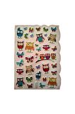 20 X13cm Orta Boy baykuş Kabartmalı Puffy çocuk kız erkek etiket çıkartma sticker