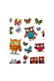 20 X13cm Orta Boy baykuş Kabartmalı Puffy çocuk kız erkek etiket çıkartma sticker